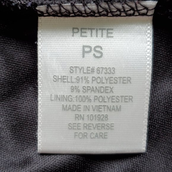 COPY - Dressbarn Black White Short Sleeve Subtle Floral Y2K Look Top, Size SP - Picture 12 of 14